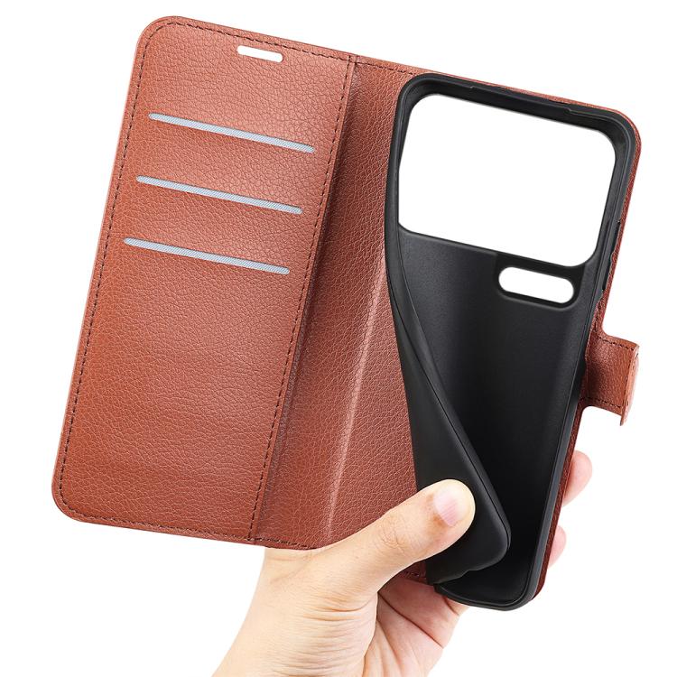 For Xiaomi 17 Pro Max Litchi Texture Horizontal Flip Leather Phone Case with Holder
