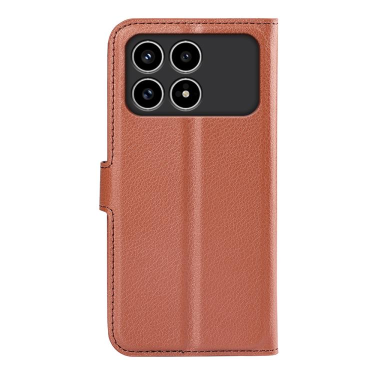 For Xiaomi Poco F8 Pro 5G Litchi Texture Horizontal Flip Leather Phone Case with Holder