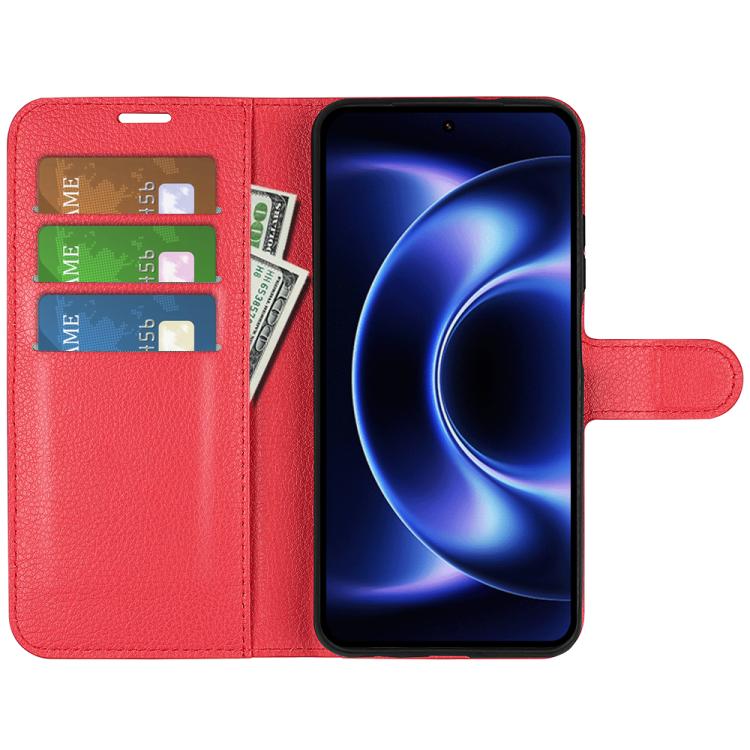 For Xiaomi 17 Ultra Litchi Texture Horizontal Flip Leather Phone Case with Holder