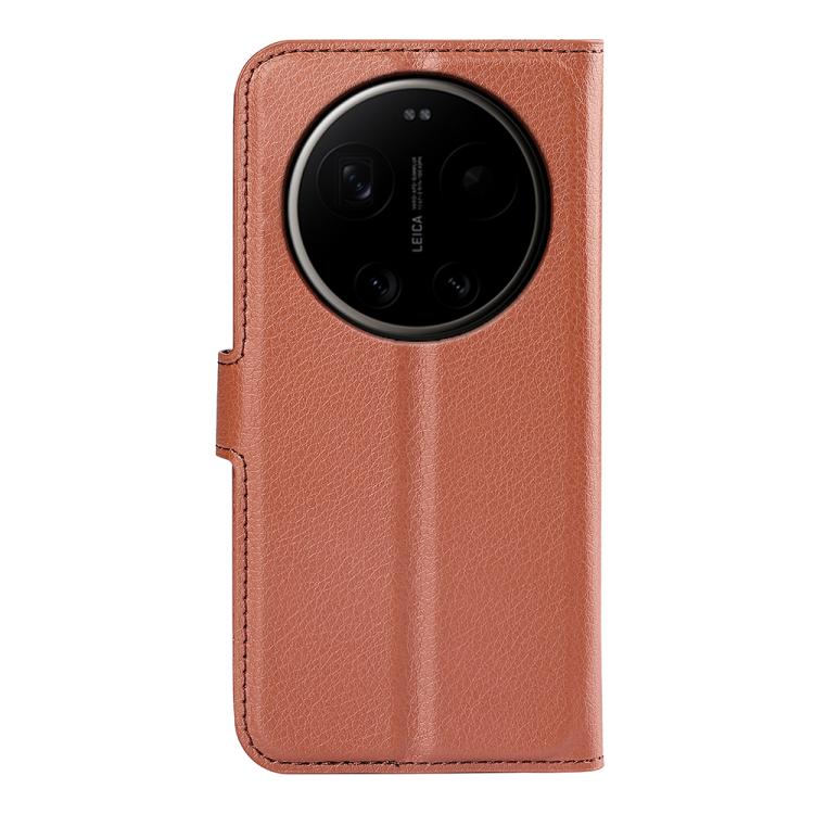 For Xiaomi 17 Ultra Litchi Texture Horizontal Flip Leather Phone Case with Holder