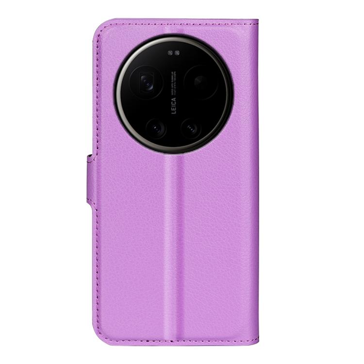 For Xiaomi 17 Ultra Litchi Texture Horizontal Flip Leather Phone Case with Holder