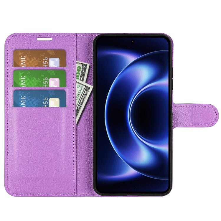 For Xiaomi 17 Ultra Litchi Texture Horizontal Flip Leather Phone Case with Holder