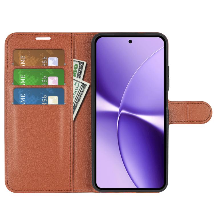 For Redmi Turbo 5 Max / Poco X8 Pro Max Litchi Texture Horizontal Flip Leather Phone Case with Holder