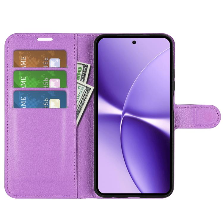 For Redmi Turbo 5 Max / Poco X8 Pro Max Litchi Texture Horizontal Flip Leather Phone Case with Holder