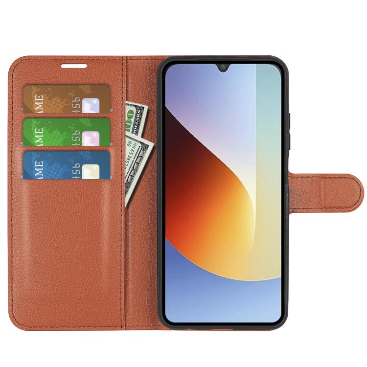 For Redmi A7 Pro 171mm / Poco C85x 5G Litchi Texture Horizontal Flip Leather Phone Case with Holder