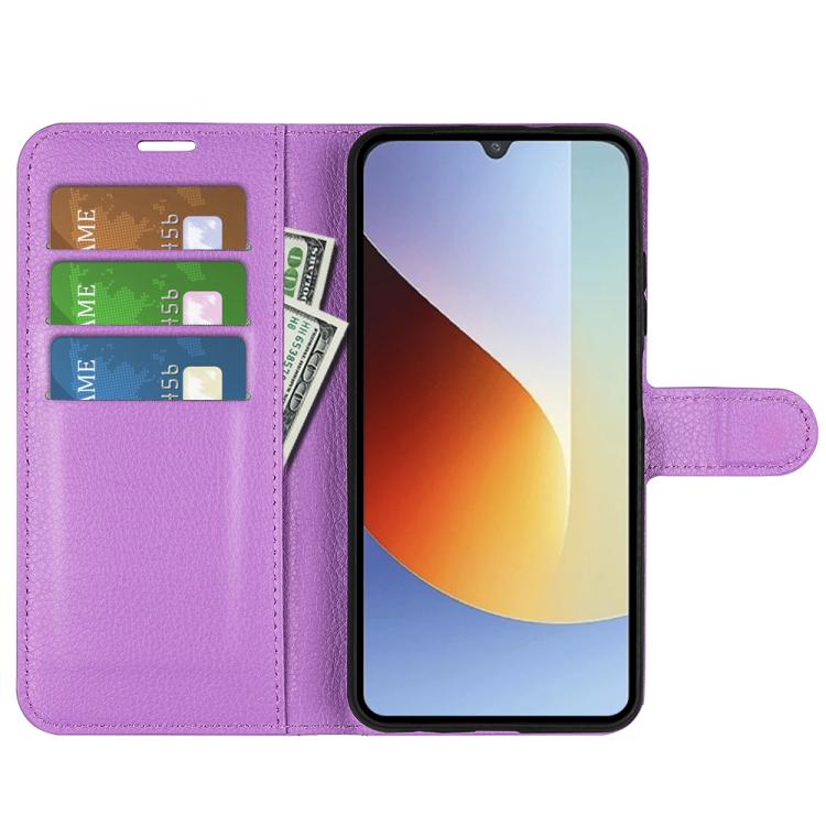 For Redmi A7 Pro 171mm / Poco C85x 5G Litchi Texture Horizontal Flip Leather Phone Case with Holder