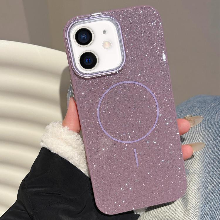 For iPhone 11 Glitter MagSafe Thin Circle TPU Phone Case