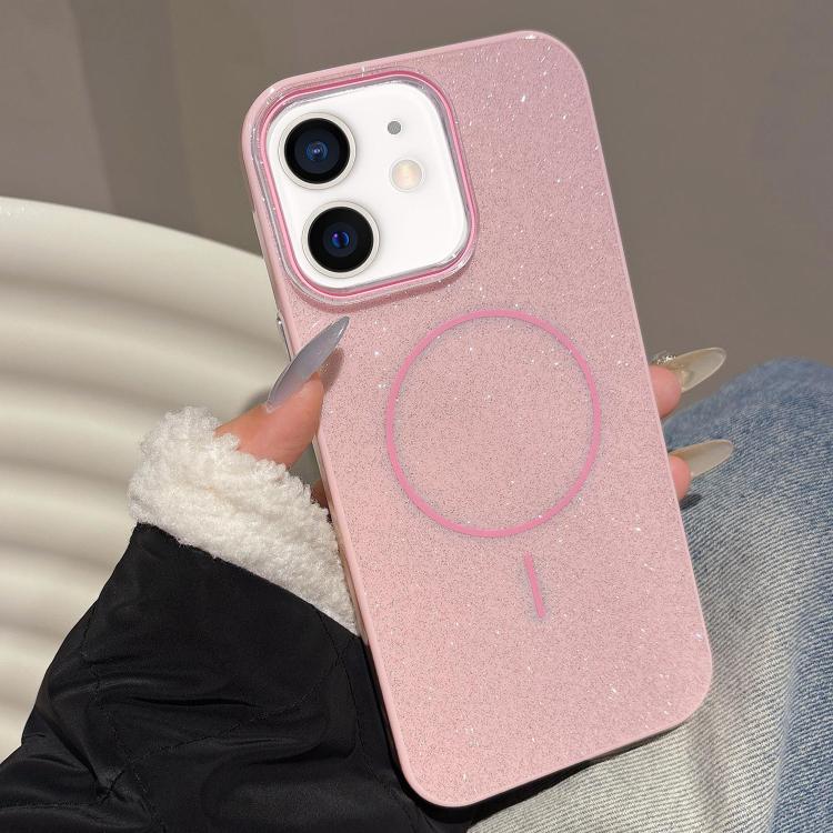 For iPhone 11 Glitter MagSafe Thin Circle TPU Phone Case
