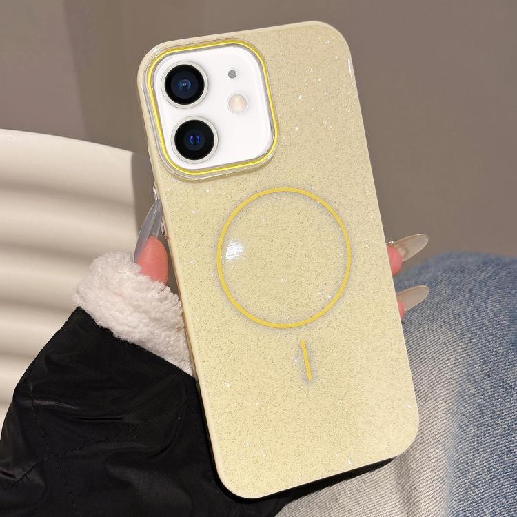 For iPhone 11 Glitter MagSafe Thin Circle TPU Phone Case