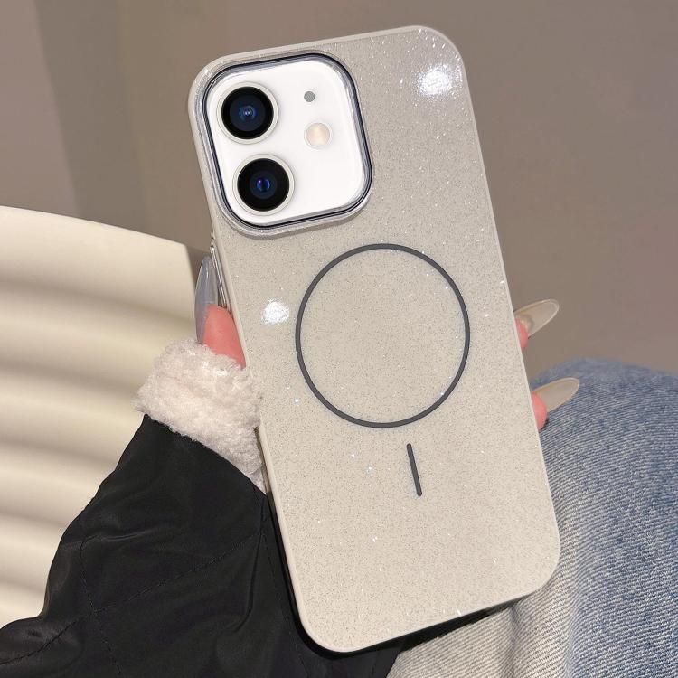 For iPhone 11 Glitter MagSafe Thin Circle TPU Phone Case