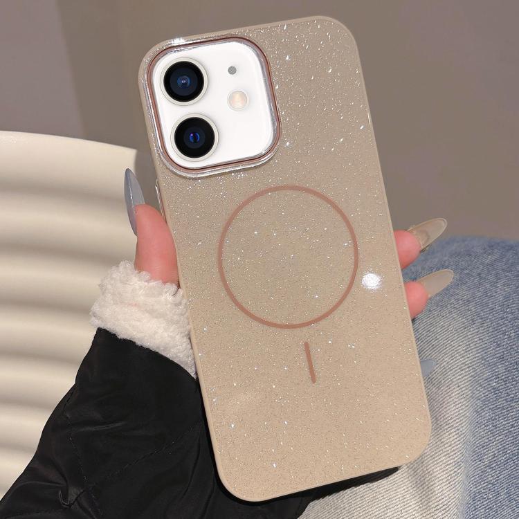 For iPhone 11 Glitter MagSafe Thin Circle TPU Phone Case