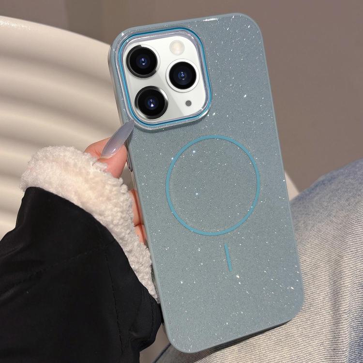 For iPhone 11 Pro Glitter MagSafe Thin Circle TPU Phone Case