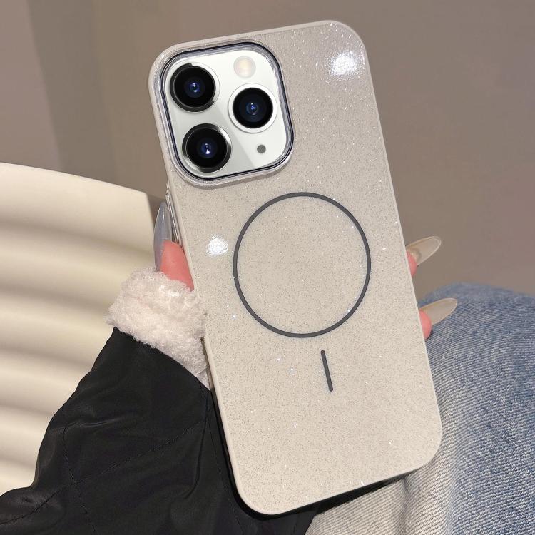 For iPhone 11 Pro Glitter MagSafe Thin Circle TPU Phone Case