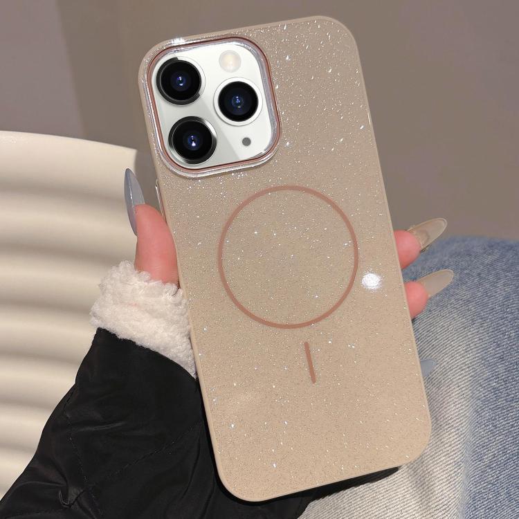 For iPhone 11 Pro Glitter MagSafe Thin Circle TPU Phone Case