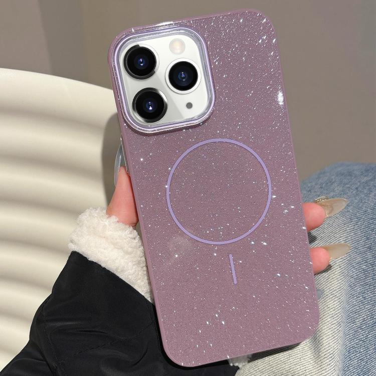 For iPhone 11 Pro Max Glitter MagSafe Thin Circle TPU Phone Case