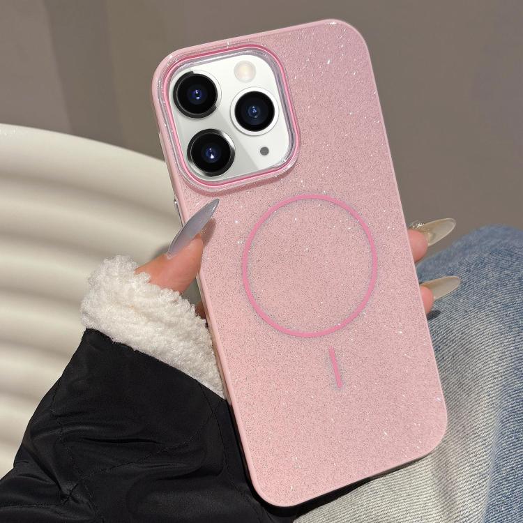 For iPhone 11 Pro Max Glitter MagSafe Thin Circle TPU Phone Case