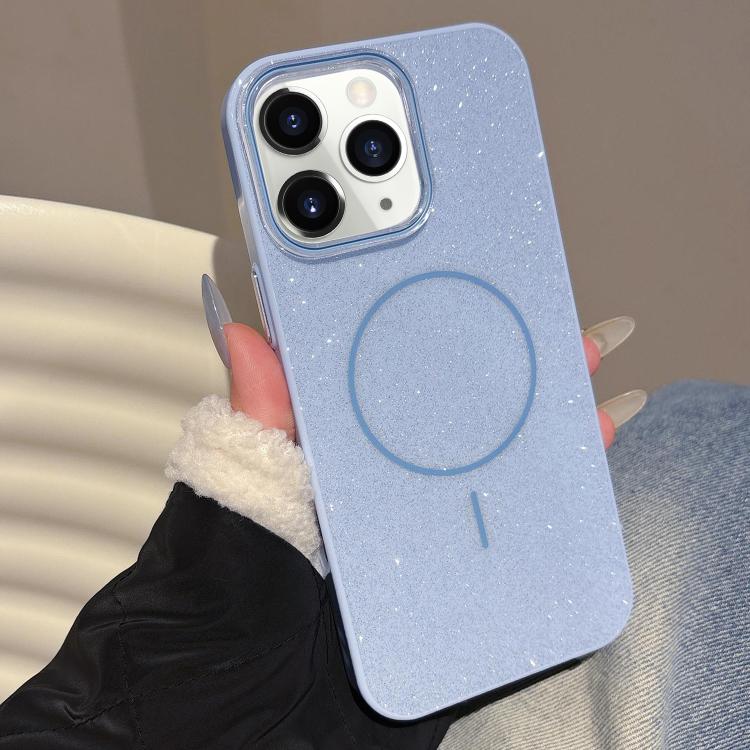 For iPhone 11 Pro Max Glitter MagSafe Thin Circle TPU Phone Case