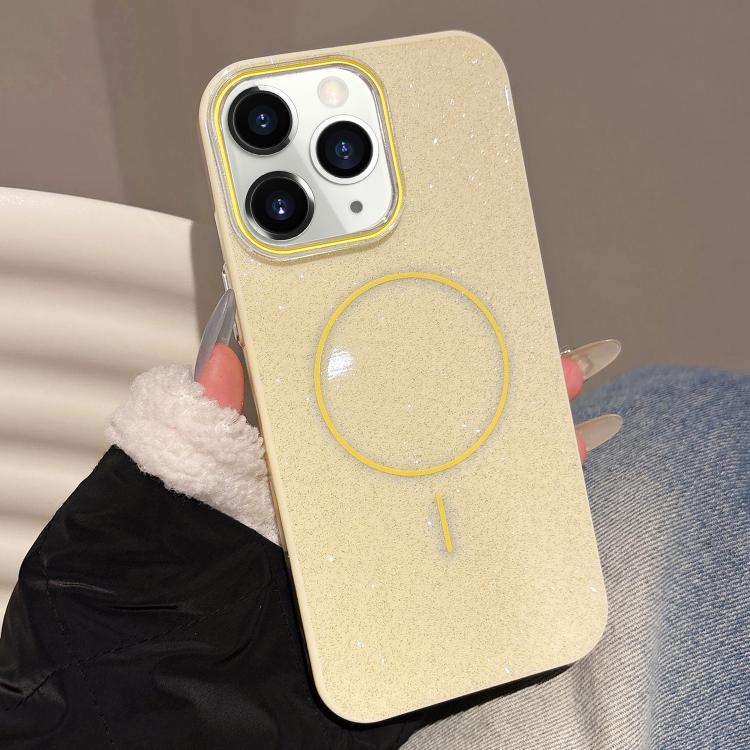 For iPhone 11 Pro Max Glitter MagSafe Thin Circle TPU Phone Case