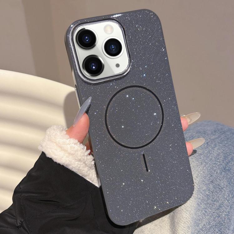 For iPhone 11 Pro Max Glitter MagSafe Thin Circle TPU Phone Case