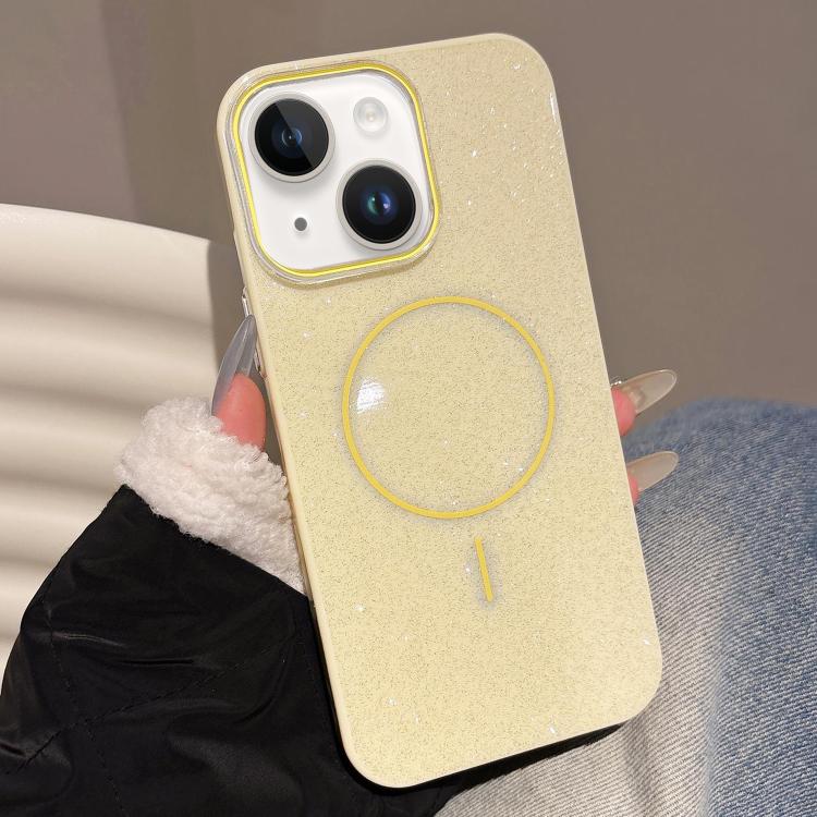 For iPhone 13 Glitter MagSafe Thin Circle TPU Phone Case