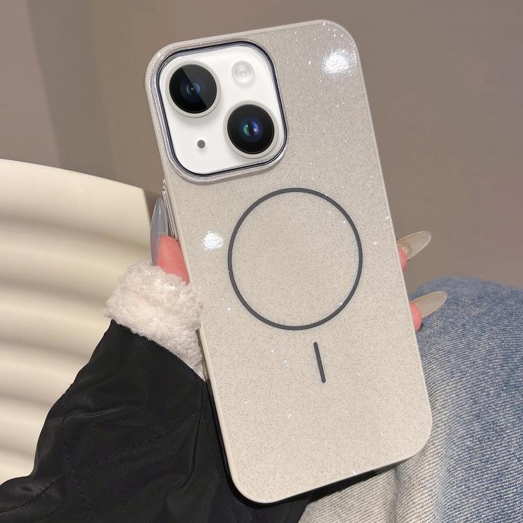 For iPhone 13 Glitter MagSafe Thin Circle TPU Phone Case