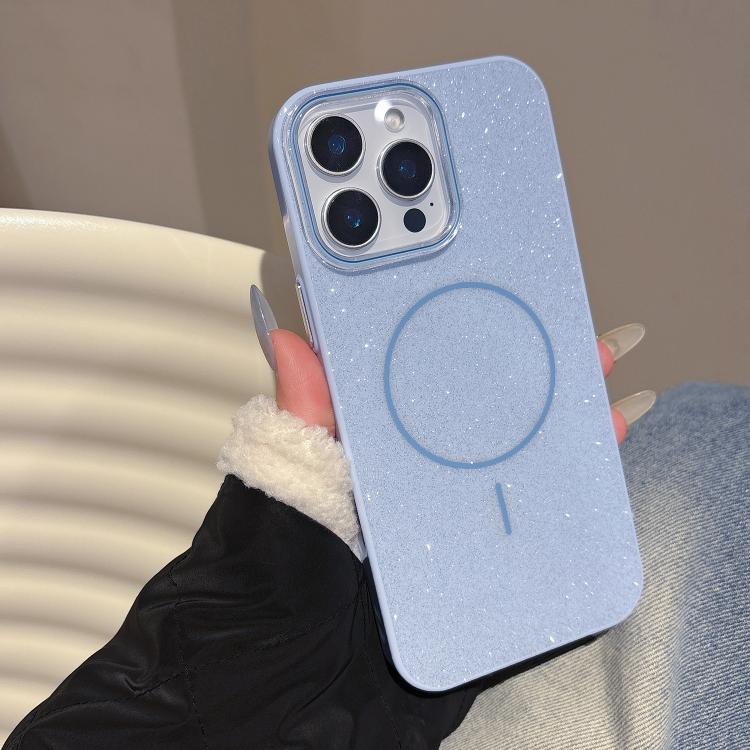 For iPhone 14 Pro Glitter MagSafe Thin Circle TPU Phone Case