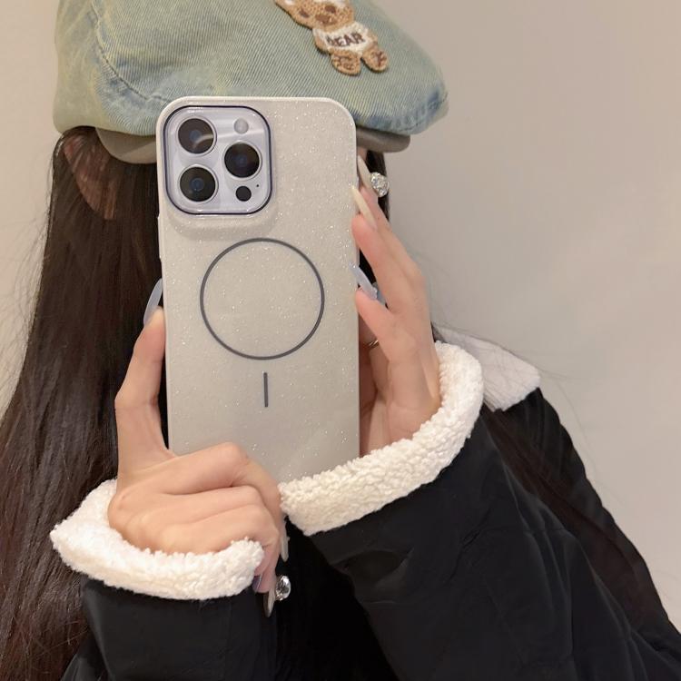 For iPhone 12 Glitter MagSafe Thin Circle TPU Phone Case
