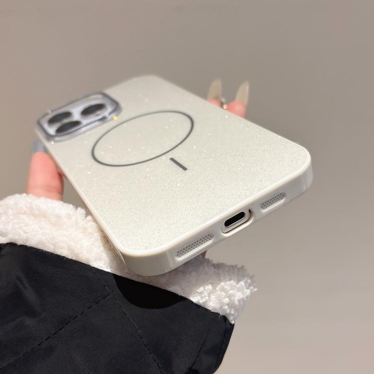 For iPhone 12 Glitter MagSafe Thin Circle TPU Phone Case