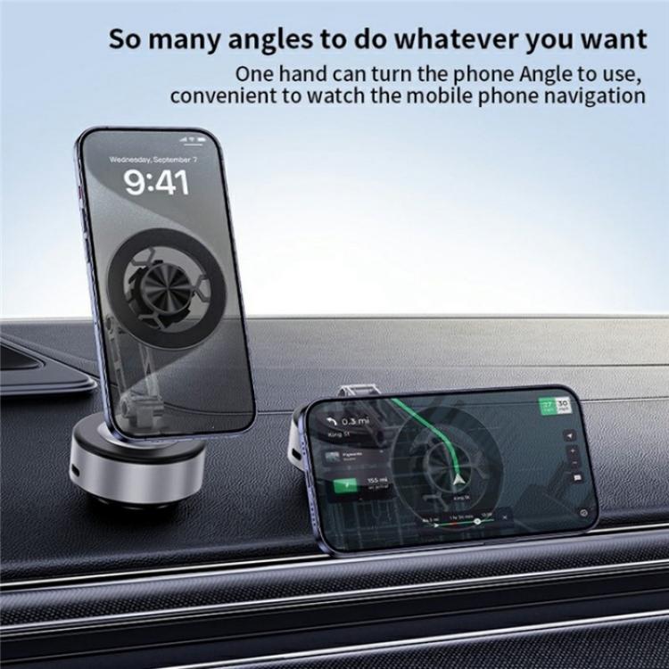 X91 360 Degree Rotation Navigation Stand Car Dashboard Magnetic Phone Mount Holder
