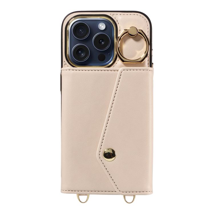 For iPhone 13 Pro Diagonal Crossbody Ring Organ Wallet Leather Back Phone Case