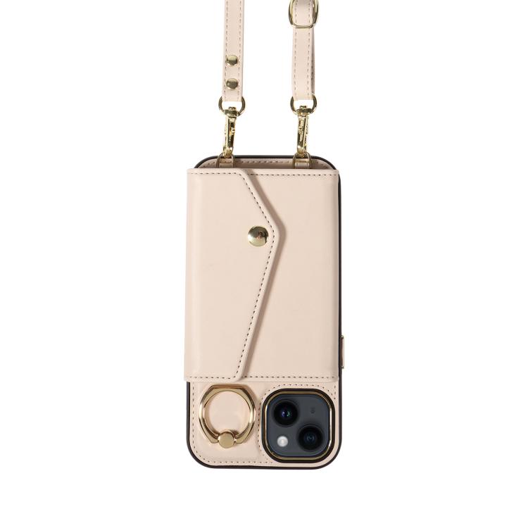 For iPhone 11 Diagonal Crossbody Ring Organ Wallet Leather Back Phone Case