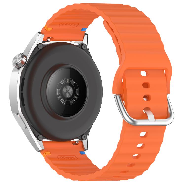 For Garmin Forerunner 165 Wavy Grain Stitched 20mm Silicone Watch Band