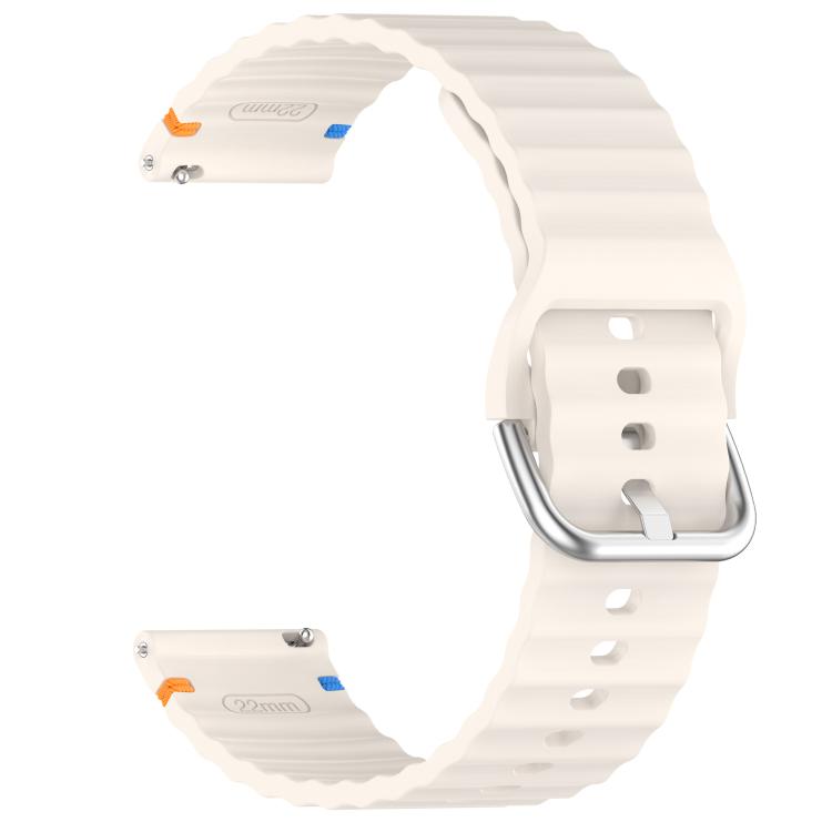 For Garmin Forerunner 165 Wavy Grain Stitched 20mm Silicone Watch Band