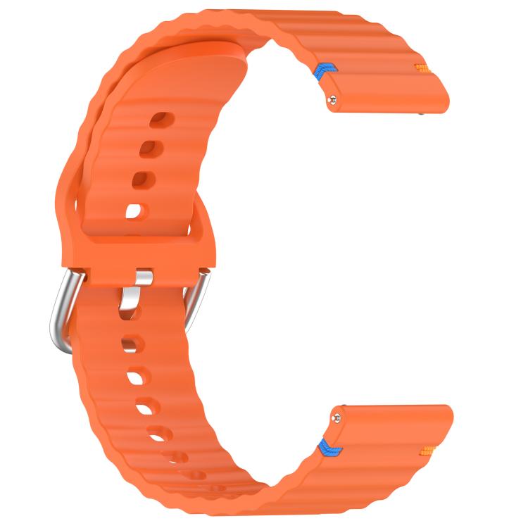 For Amazfit Active Wavy Grain Stitched 20mm Silicone Watch Band