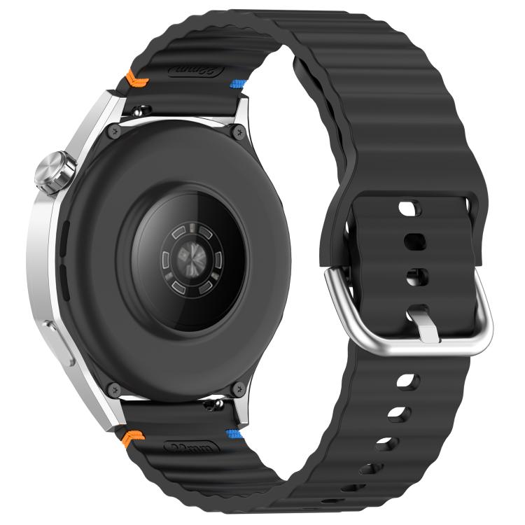 For Amazfit Active Wavy Grain Stitched 20mm Silicone Watch Band