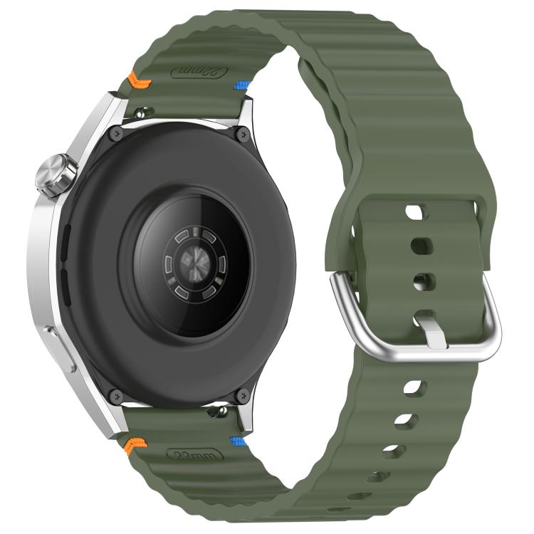 For Amazfit Active Wavy Grain Stitched 20mm Silicone Watch Band