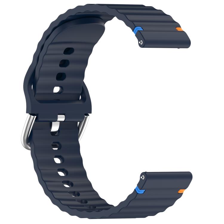 For Amazfit Active Wavy Grain Stitched 20mm Silicone Watch Band