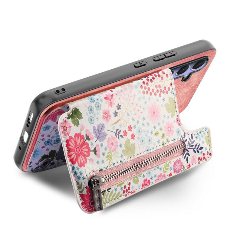 For Google Pixel 9 Pro XL Retro Painted Zipper Wallet Back Phone Case