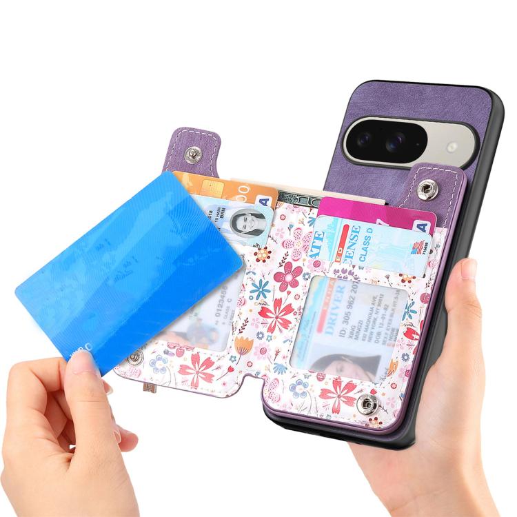 For Google Pixel 10 / 10 Pro Retro Painted Zipper Wallet Back Phone Case