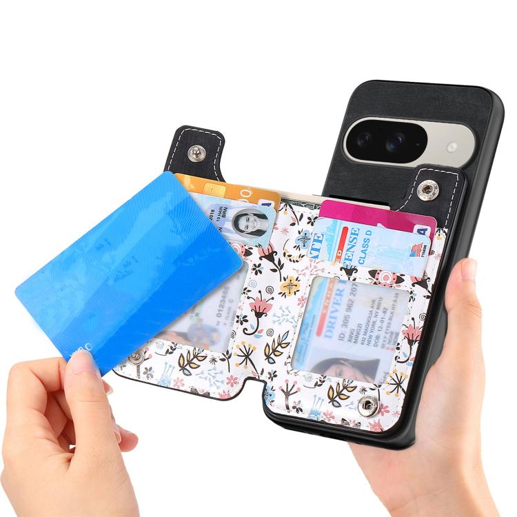 For Google Pixel 10 / 10 Pro Retro Painted Zipper Wallet Back Phone Case
