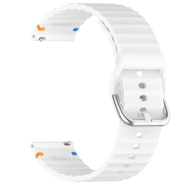 For Honor Watch 4 Pro Wavy Grain Stitched 22mm Silicone Watch Band