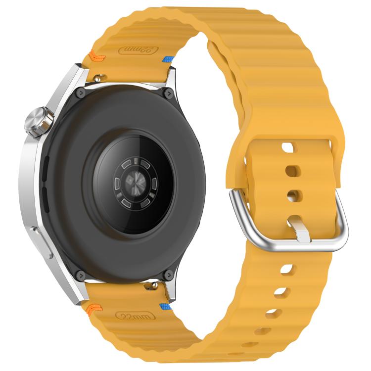 For Honor Watch 4 Pro Wavy Grain Stitched 22mm Silicone Watch Band