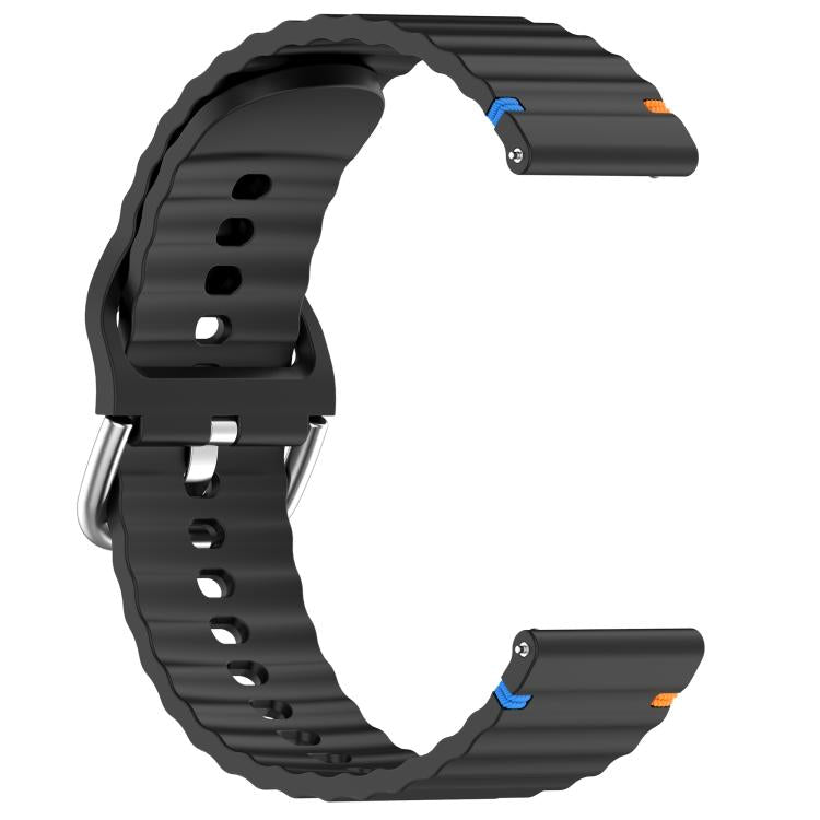 For Honor Watch 4 Pro Wavy Grain Stitched 22mm Silicone Watch Band
