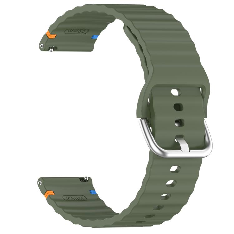 For Honor Watch 4 Pro Wavy Grain Stitched 22mm Silicone Watch Band