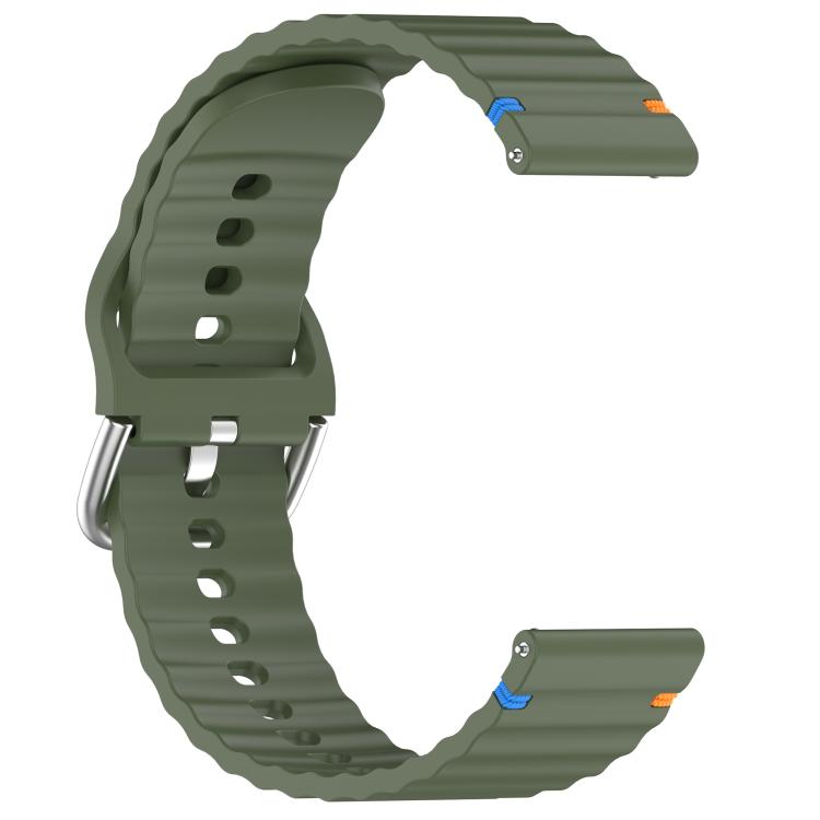 For Honor Watch 4 Pro Wavy Grain Stitched 22mm Silicone Watch Band