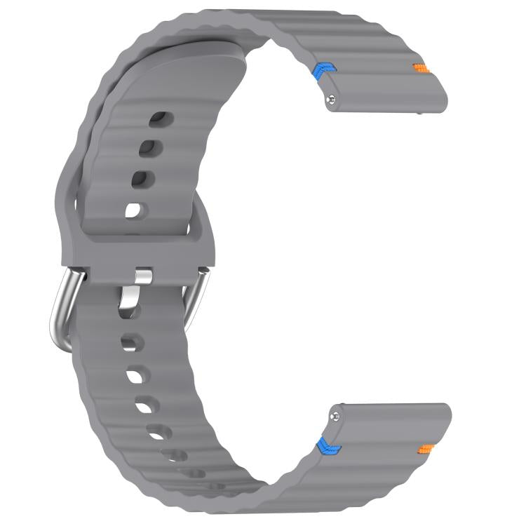For COROS Pace 3 Wavy Grain Stitched 22mm Silicone Watch Band
