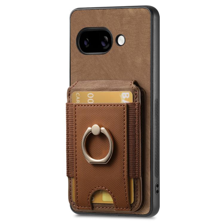 For Google Pixel 9a Retro Splitable Magnetic Stand Card Bag Leather Phone Case