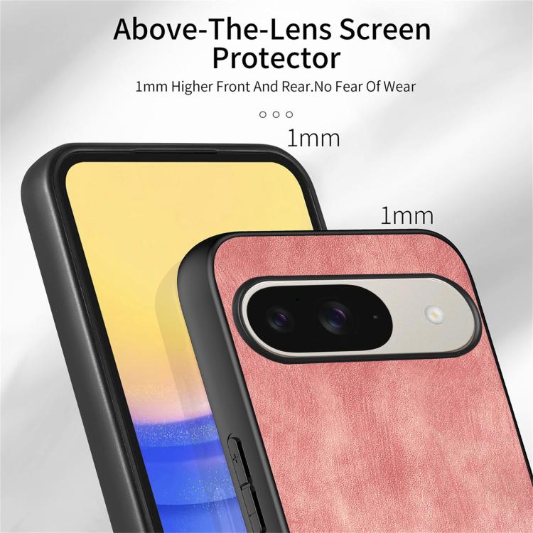 For Google Pixel 9 / 9 Pro Vintage Leather PC Back Cover Phone Case