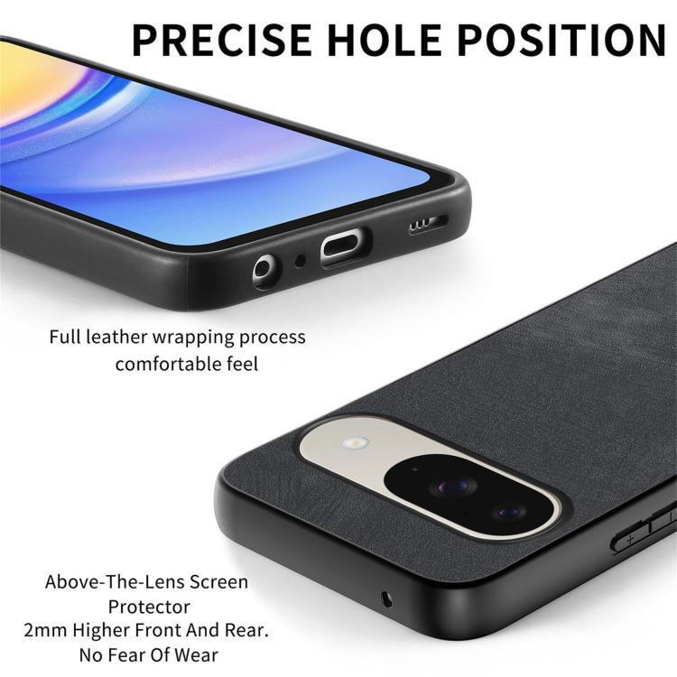 For Google Pixel 9 / 9 Pro Vintage Leather PC Back Cover Phone Case