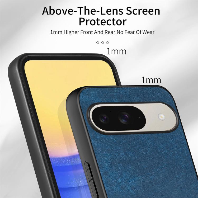 For Google Pixel 9 / 9 Pro Vintage Leather PC Back Cover Phone Case